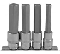 Набор насадок торцевых с 6-гранными вставками-битами (1/2"DR, H12-H19, 100 мм, 4 шт.) Ombra 921204