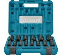 Набор ударных удлиненных торцовых головок Impact Black 14 шт, 10, 11, 12, 13, 14, 16, 17, 19, 21, 22, 24, 27, 30, 32 мм, 1/2" Makita E-16586