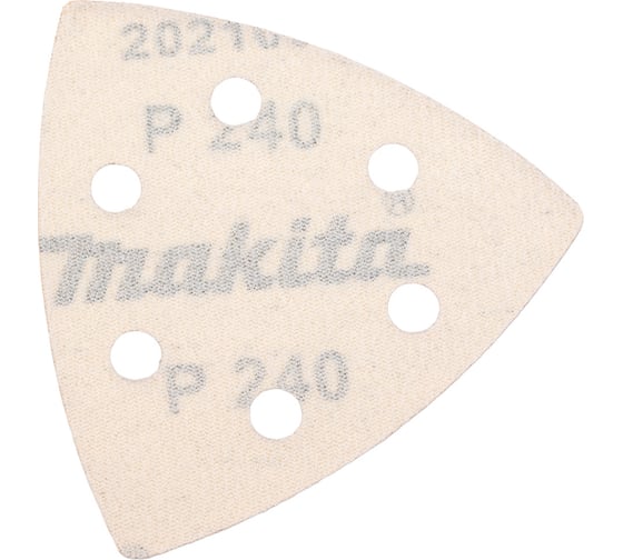 Бумага шлифовальная треугольная на липучке 94 мм, A240, 10 шт Makita D-58643