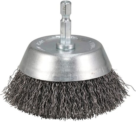 Щетка проволочная чашечная (75 мм, толщина проволоки 0.3 мм, гофрированная, металл, 1/4") Makita D-76445