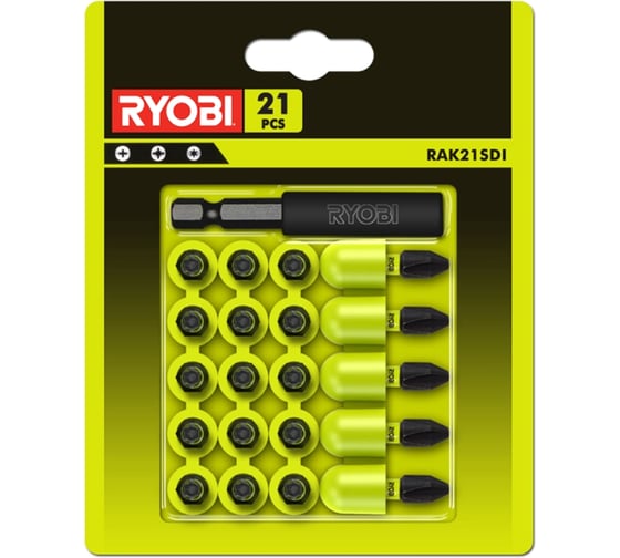 Набор ударостойких бит 21 шт RAK21SDI Ryobi 5132003787 1