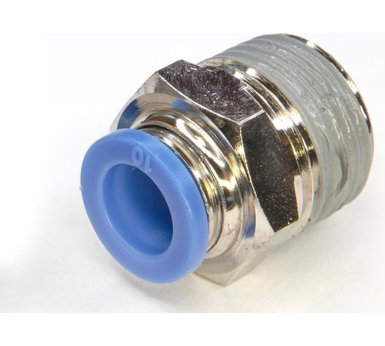 Фитинг цанговый прямой металлический 10 мм, внешняя резьба 1/2" Pegas pneumatic 5207