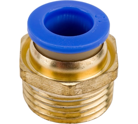 Фитинг цанговый прямой металлический 10 мм, внешняя резьба 1/2" Pegas pneumatic 5207