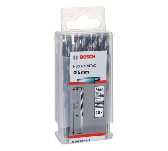 Спиральное сверло HSS PointTeQ 5.0 Bosch 10 шт 2608577218