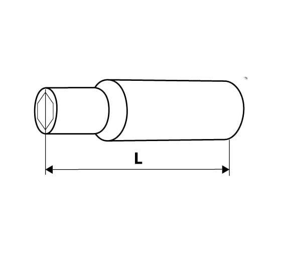 Головка сменная 6-гранная (длинная, 1/2", 16 мм) TOPEX 38D755