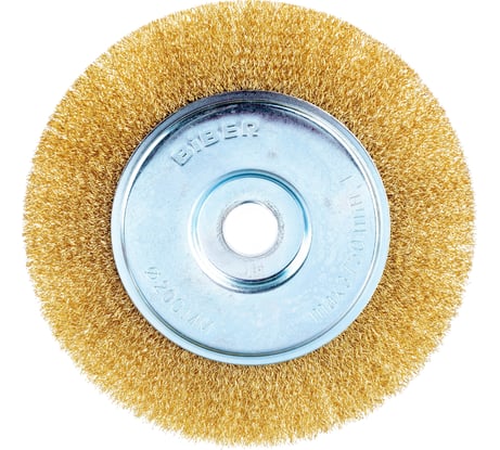 Щетка крацовка дисковая с комплектом переходников (200 мм; 22.2 мм) Biber 70999 тов-170435