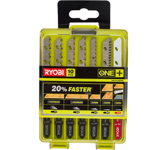 Набор пилочек для лобзика 10 шт Ryobi 5132002811