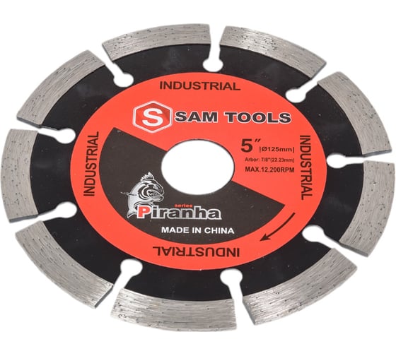 Алмазный диск SAMGRUPP по бетону сегментный 125x22,23 мм PIRANHA SAMC-018003125