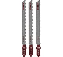 Пилка по дереву Т101ВR (3 шт; 74 мм; 10TPI; чистый рез) Biber 85274 тов-120517