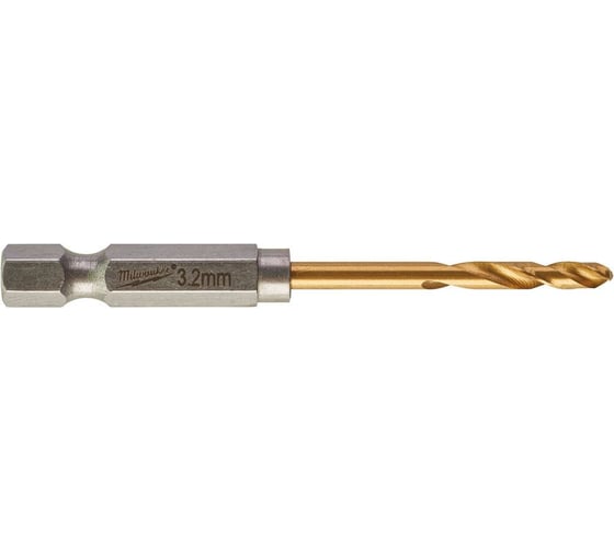 Сверло по металлу RedHEX HSS-G TiN (2 шт; 3.2х23х66.5 мм) Milwaukee 48894706 1