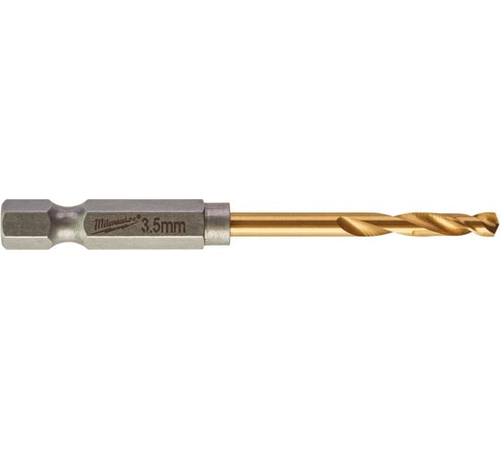 Сверло по металлу RedHEX HSS-G TiN (2 шт; 3.5х25х69 мм) Milwaukee 48894707 1