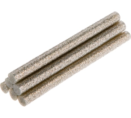 Стержни клеевые (6 шт; 11x100 мм; серебряные с блестками) TOPEX 42E192