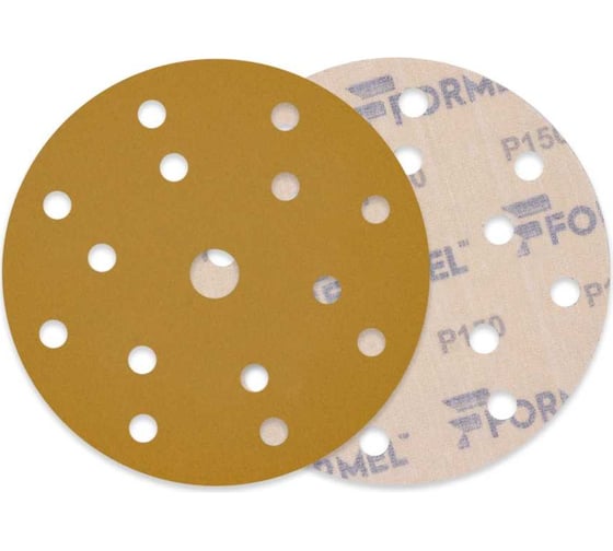 Круг шлифовальный DIAMOND 150 мм, 15 отв., P150, 100 шт FORMEL 81957320150 1