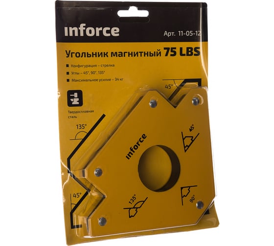 Угольник магнитный стрелка 75LBS Inforce 11-05-12