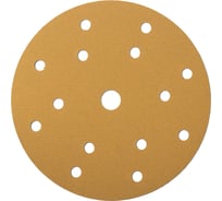 Диск шлифовальный на бумажной основе 58 GOLD ALO 15 отверстий, 150 мм, Р180, 5 шт SANDWOX 58.150.180.15.5