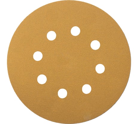 Диск шлифовальный на бумажной основе 58 GOLD ALO 8 отверстий, 125 мм, Р180, 5 шт SANDWOX 58.125.180.08.5