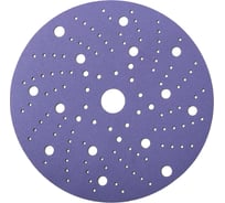 Диск шлифовальный на пленочной основе 328 PURPLE ZIRCONIA multi holes Р320,, 150 мм, 5 шт SANDWOX 328.150.320.LC.5