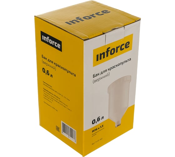 Бак верхний (0.6 л; М16х1.5) для краскопульта SP 180 Inforce 11-01-145
