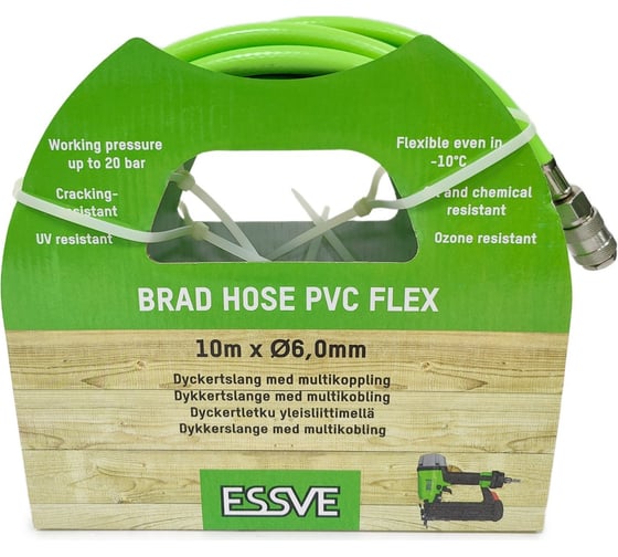 Шланг PVC Flex ПВХ 11x6 мм, 10 м Essve 712995