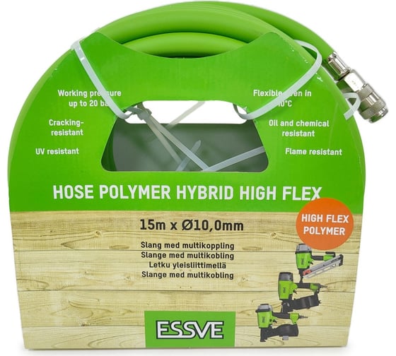 Шланг High Flex гибридный ПВХ 10 мм, 15 м Essve 712994