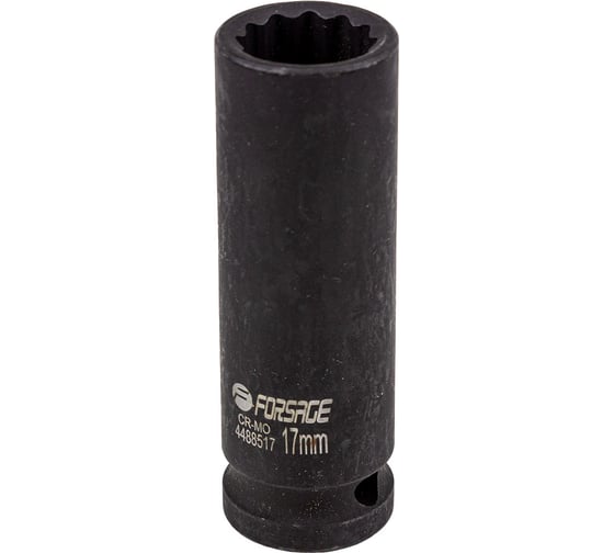 Головка ударная глубокая 12-гранная 17 мм, 1/2''DR Forsage F-4488517(54915) 1