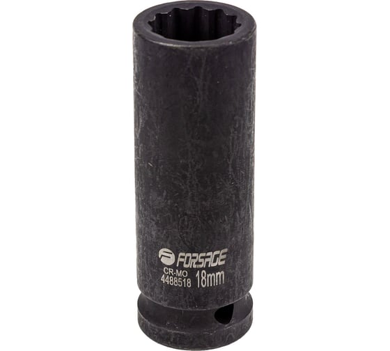 Головка ударная глубокая 18мм Forsage (12гр.), 1/2'' F-4488518(54916) 1