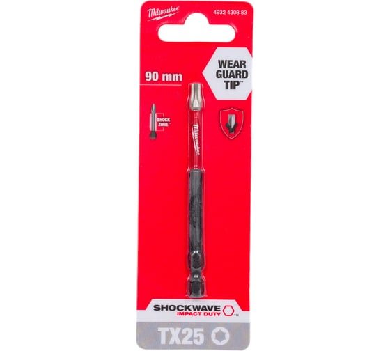 Насадка SHOCKWAVE (TX25; 90 мм) Milwaukee 4932430883 - выгодная цена, отзывы, характеристики, фото - купить в Москве и РФ