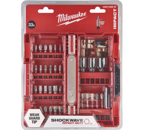 Набор бит SHOCKWAVE 33 шт. Milwaukee 4932430905