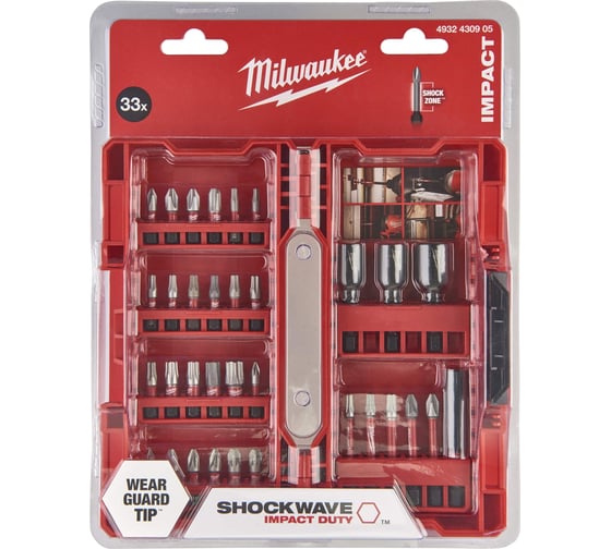 Набор бит SHOCKWAVE 33 шт. Milwaukee 4932430905 1