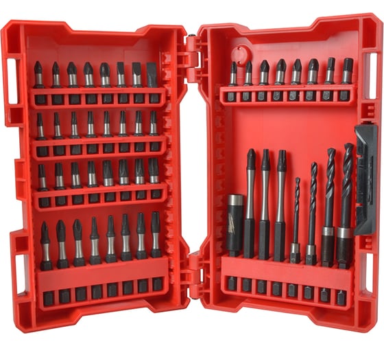 Набор бит со сверлами SHOCKWAVE, 48 шт. Milwaukee 4932430580 1