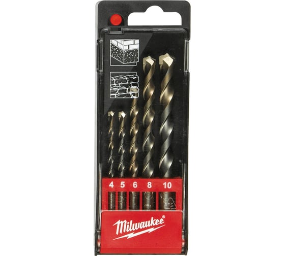 Набор сверл по бетону S Plus 5 шт. Milwaukee 4932352336 1
