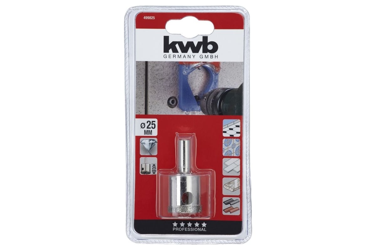 Коронка алмазная 25мм KWB 4998-25 - выгодная цена, отзывы ...