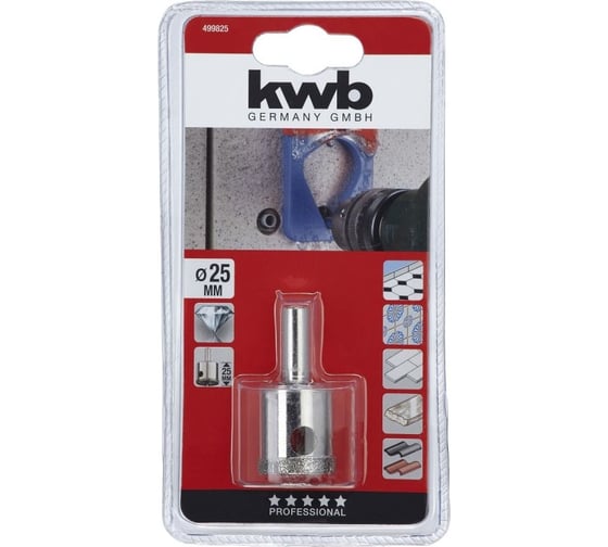 Коронка алмазная 25мм KWB 4998-25
