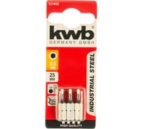 Бита HEX2.5 25 мм INDUSTRY 3 шт. KWB 121402
