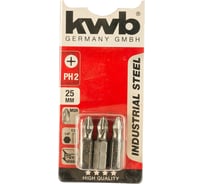 Бита PH2 25 мм INDUSTRY 3 шт. KWB 121002
