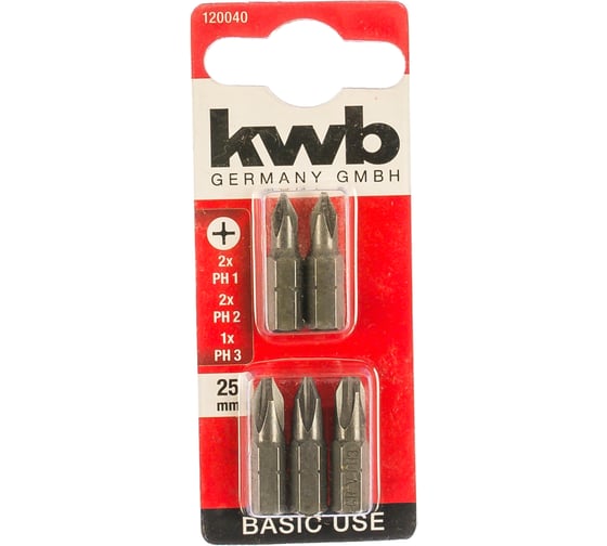 Бита PH 25мм BASIC 5 шт. KWB 120040