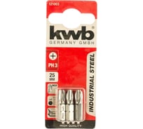 Бита PH3 25 мм INDUSTRY 3 шт. KWB 121003
