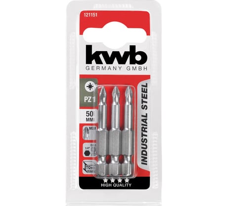 Бита PZ1 50 мм INDUSTRY 3 шт. KWB 121151