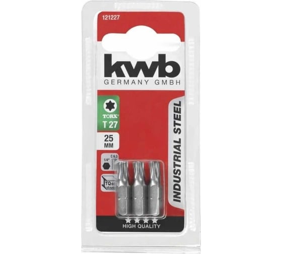 Бита TORX27 25 мм INDUSTRY 3 шт. KWB 121227