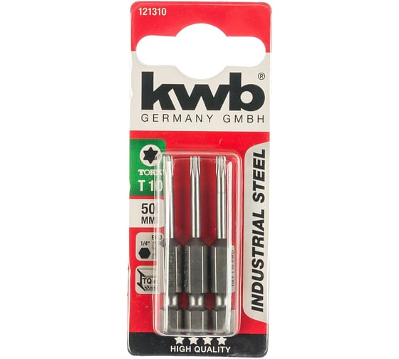 Бита TORX10 50 мм INDUSTRY 3 шт. KWB 121310 1