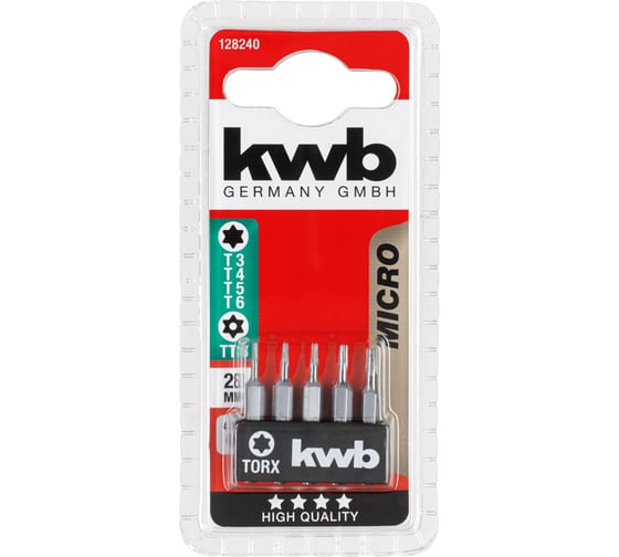Бита TORX 28 мм Micro 5 шт. KWB 128240 1