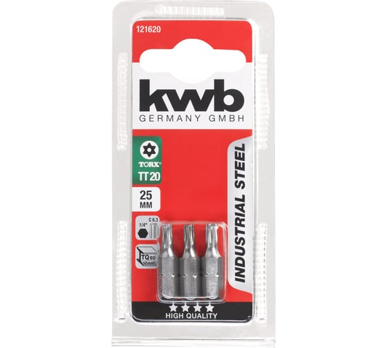 Бита TTORX20 25 мм INDUSTRY 3 шт. KWB 121620