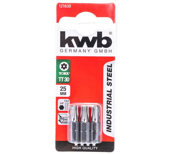 Бита TTORX30 25 мм INDUSTRY 3 шт. KWB 121630