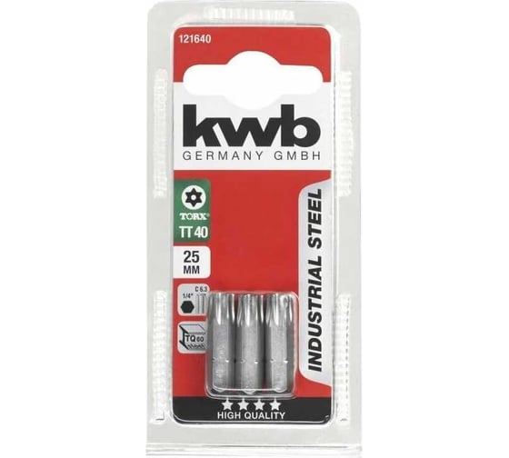 Бита TTORX40 25 мм INDUSTRY 3 шт. KWB 121640