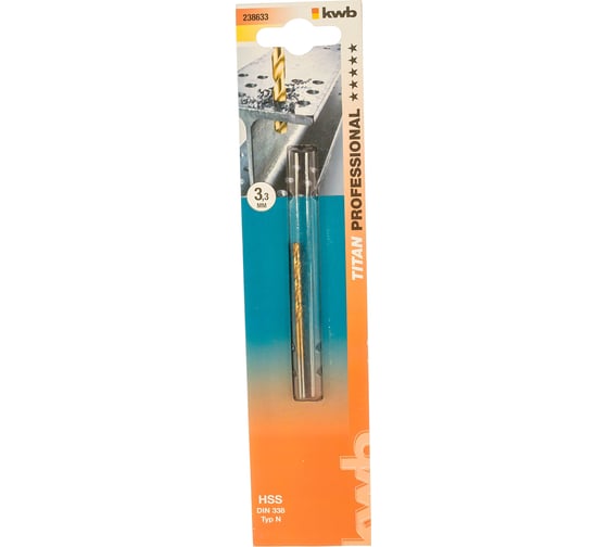 Сверло по металлу HSS 3,3 мм TITAN KWB 238-633