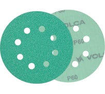 Диск абразивный на пленочной основе Emerald 125 мм, 8 отв., P60, 100 шт VOLCA 55210114006