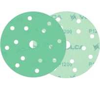 Диск абразивный на пленочной основе Emerald 150 мм, 15 отв., P1200, 100 шт VOLCA 55210224120
