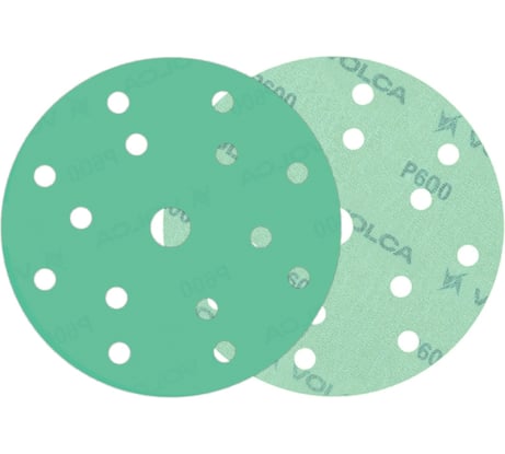 Диск абразивный на пленочной основе Emerald 150 мм, 15 отв., P600, 100 шт VOLCA 55210224060