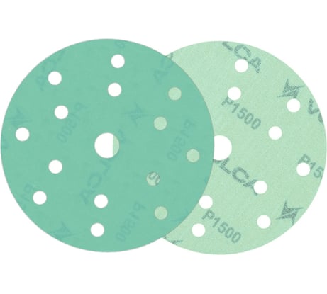 Диск абразивный на пленочной основе Emerald 150 мм, 15 отв., P1500, 100 шт VOLCA 55210224150