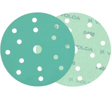Диск абразивный на пленочной основе Emerald 150 мм, 15 отв., P400, 100 шт VOLCA 55210224040
